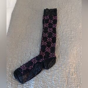 Gucci Black and Pink Logo Socks
